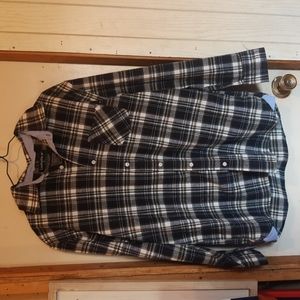 Lashalie.w Size Large Mens Long Sleeve Plaid Button Down Chest Pocket